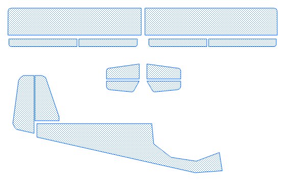 Sail set for RANS S5 drawing CAD